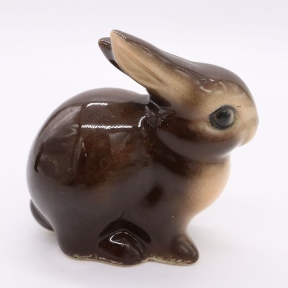 Set Of 2 Vintage Goebel Bunny Figurines West Germany Brown Rabbits 3" - Picture 10 of 12